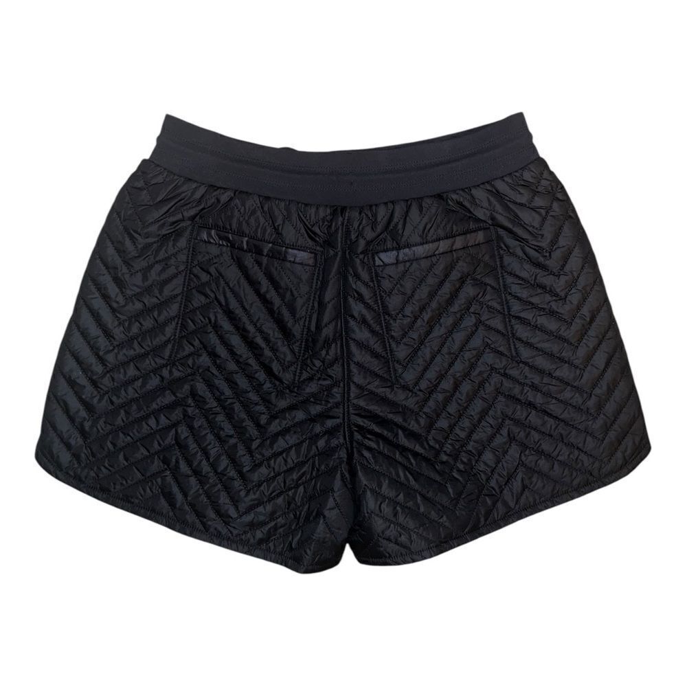 Athleta Apres Ski Shorts Quilted Nylon Ski Hiking Shorts Zip Pockets Black Sz 2 - Picture 5 of 8